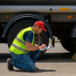 Truck inspection underway impacting new FMCSA score